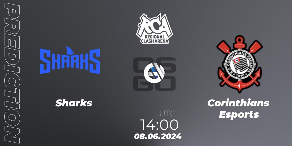 Sharks vs Corinthians Esports: Match Prediction. 08.06.2024 at 14:00, Counter-Strike (CS2), Regional Clash Arena South America