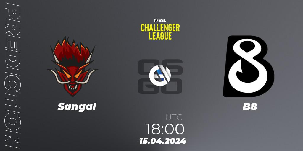 Sangal vs B8: Match Prediction. 15.04.24, CS2 (CS:GO), ESL Challenger League Season 47: Europe