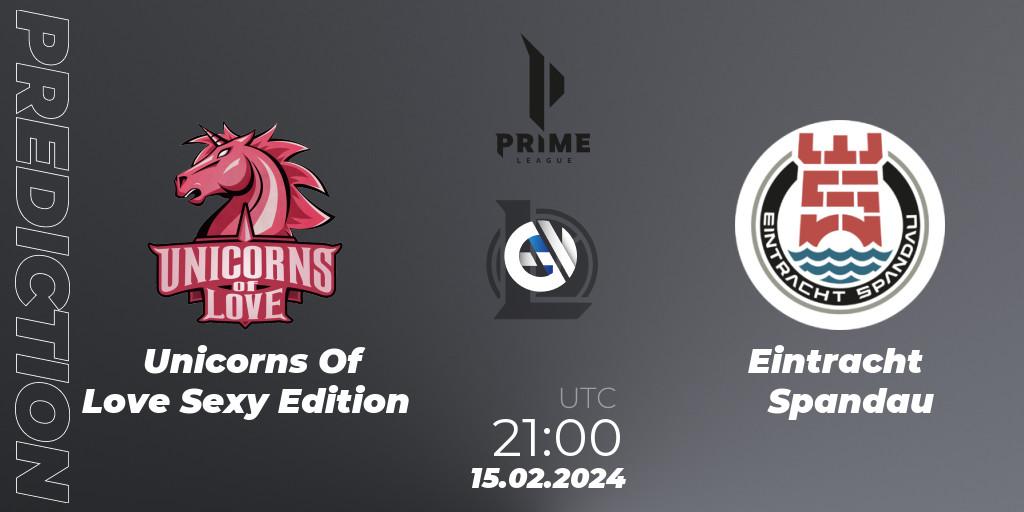 Unicorns Of Love Sexy Edition vs Eintracht Spandau: Match Prediction. 17.01.24, LoL, Prime League Spring 2024 - Group Stage