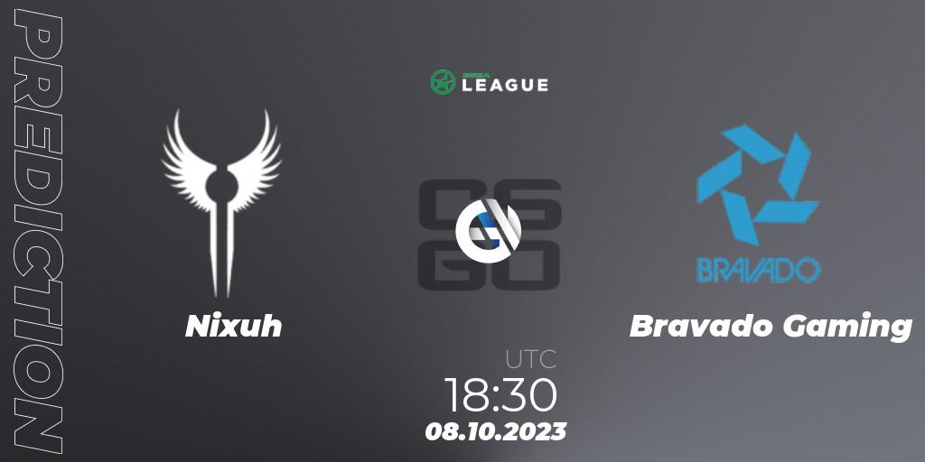 Nixuh vs Bravado Gaming: Match Prediction. 08.10.23, CS2 (CS:GO), ESEA Season 46: Open Division - South Africa