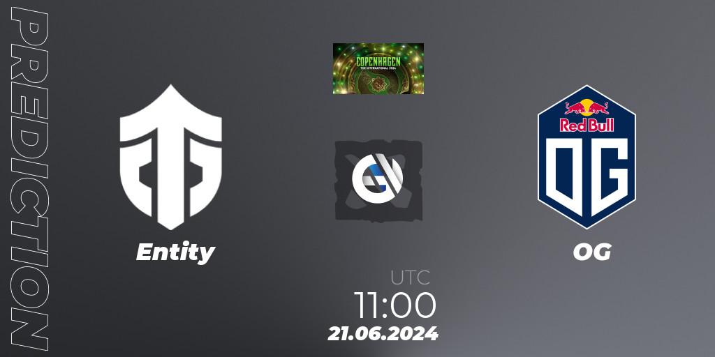 Entity vs OG: Match Prediction. 21.06.2024 at 10:20, Dota 2, The International 2024: Western Europe Closed Qualifier