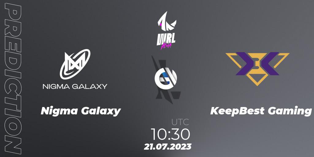 Nigma Galaxy vs KeepBest Gaming: Match Prediction. 21.07.23, Wild Rift, WRL Asia 2023 - Season 1 - Finals