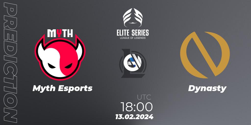 Myth Esports vs Dynasty: Match Prediction. 13.02.24, LoL, Elite Series Spring 2024