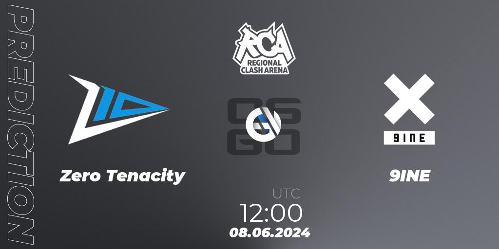 Zero Tenacity vs 9INE: Match Prediction. 08.06.2024 at 12:00, Counter-Strike (CS2), Regional Clash Arena Europe