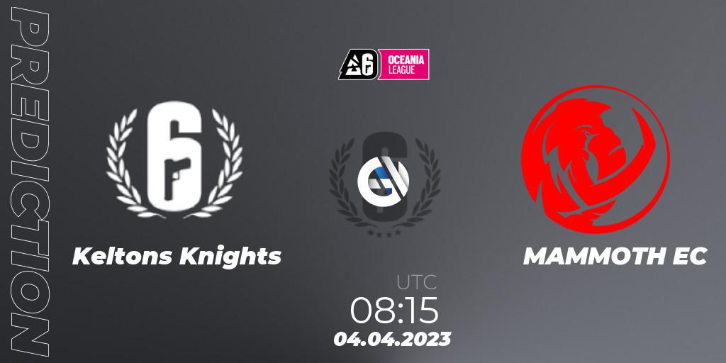 Keltons Knights vs MAMMOTH EC: Match Prediction. 04.04.2023 at 08:15, Rainbow Six, Oceania League 2023 - Stage 1