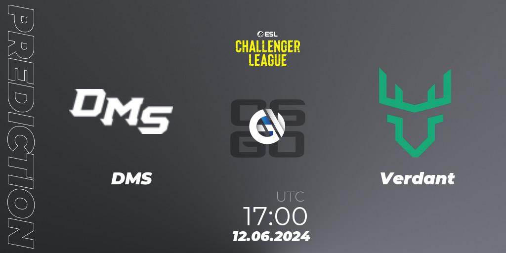 DMS vs Verdant: Match Prediction. 12.06.2024 at 17:00, Counter-Strike (CS2), ESL Challenger League Season 47 Relegation: Europe