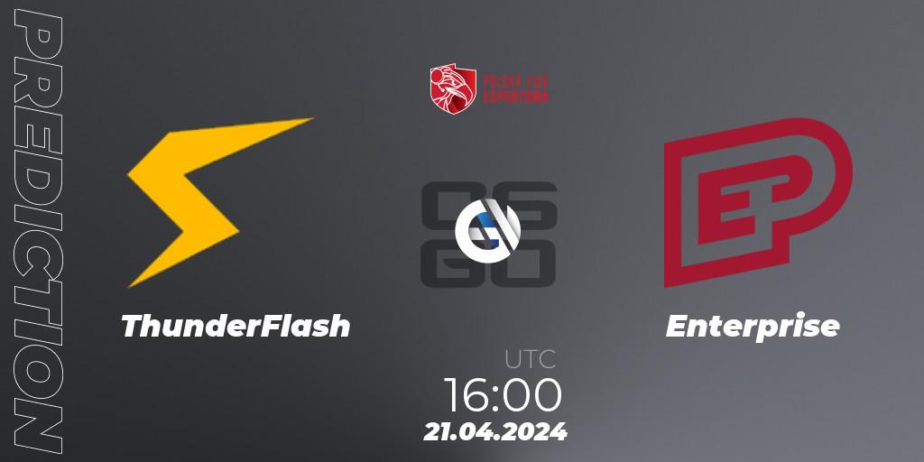 ThunderFlash vs Enterprise: Match Prediction. 21.04.24, CS2 (CS:GO), Polska Liga Esportowa 2024: Split #1