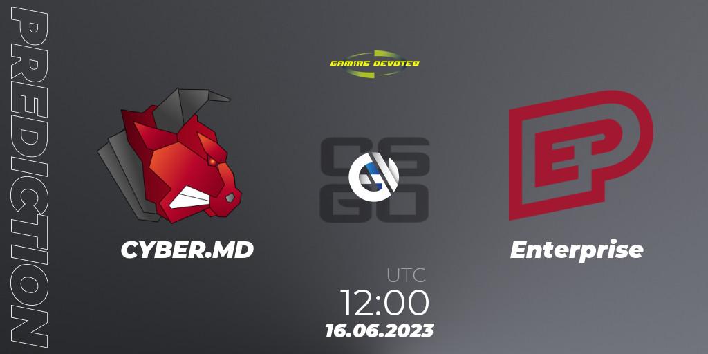 CYBER.MD vs Enterprise: Match Prediction. 16.06.2023 at 12:00, Counter-Strike (CS2), Gaming Devoted Become The Best: Series #2