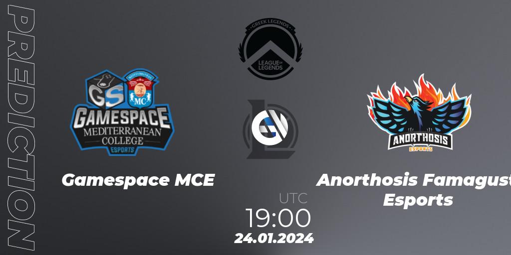 Gamespace MCE vs Anorthosis Famagusta Esports: Match Prediction. 24.01.24, LoL, GLL Spring 2024