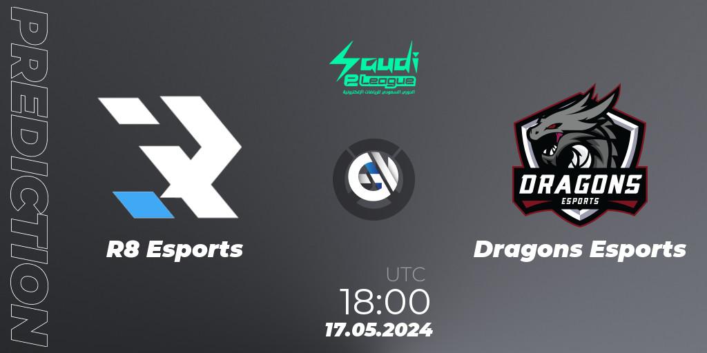 R8 Esports vs Dragons Esports: Match Prediction. 17.05.2024 at 19:00, Overwatch, Saudi eLeague 2024 - Major 2 Phase 1