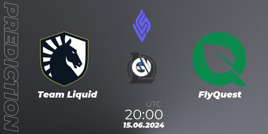 Team Liquid vs FlyQuest: Match Prediction. 15.06.2024 at 20:00, LoL, LCS Summer 2024 - Group Stage