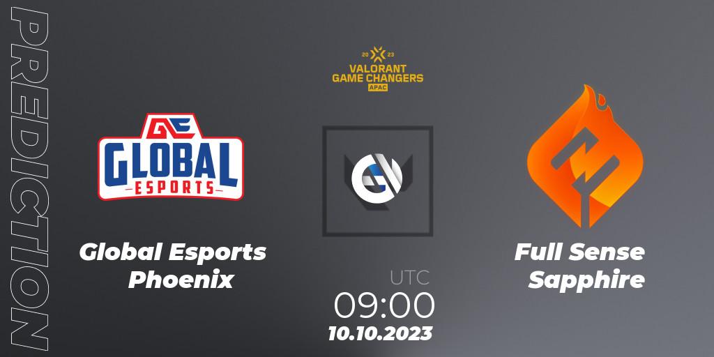 Global Esports Phoenix vs Full Sense Sapphire: Match Prediction. 10.10.2023 at 09:00, VALORANT, VCT 2023: Game Changers APAC Elite