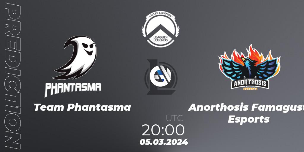 Team Phantasma vs Anorthosis Famagusta Esports: Match Prediction. 05.03.24, LoL, GLL Spring 2024