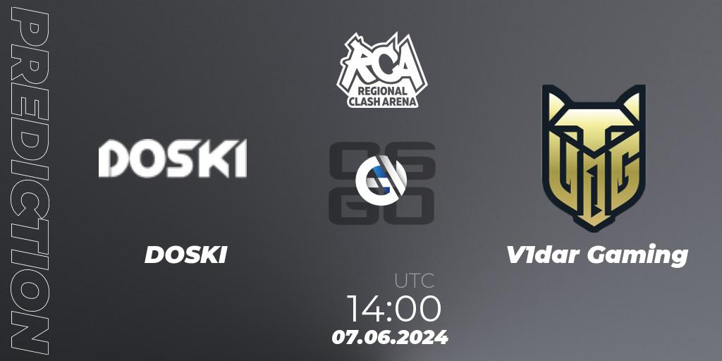 DOSKI vs V1dar Gaming: Match Prediction. 07.06.2024 at 14:00, Counter-Strike (CS2), Regional Clash Arena CIS