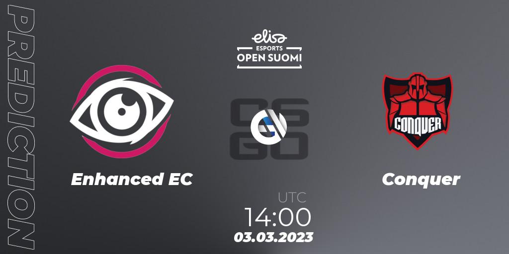 Enhanced EC vs Conquer: Match Prediction. 03.03.23, CS2 (CS:GO), Elisa Open Suomi Season 4