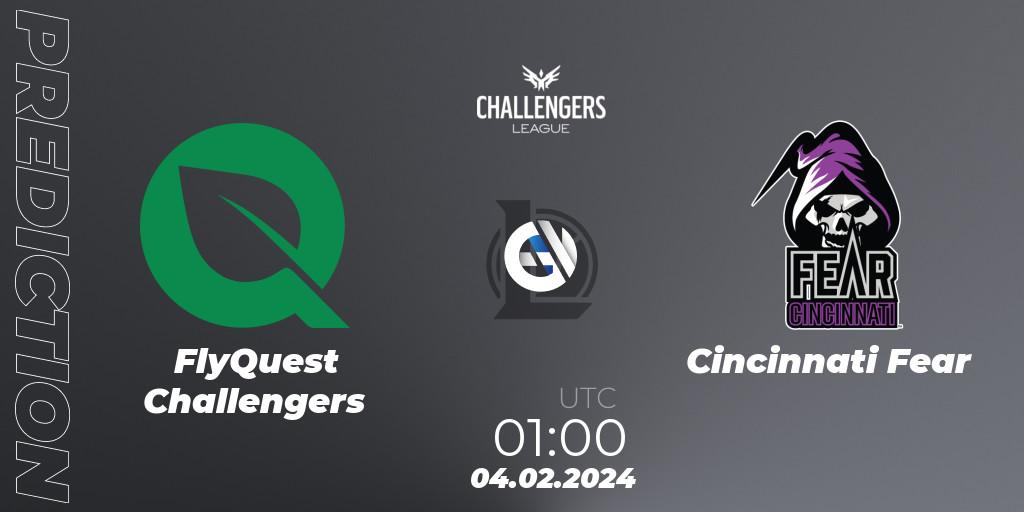 FlyQuest Challengers vs Cincinnati Fear: Match Prediction. 04.02.24, LoL, NACL 2024 Spring - Group Stage