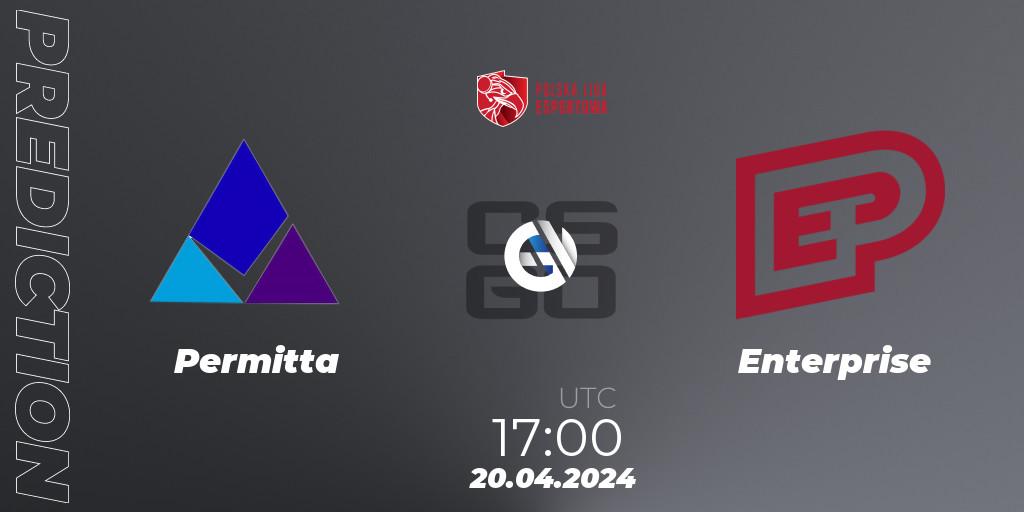 Permitta vs Enterprise: Match Prediction. 20.04.24, CS2 (CS:GO), Polska Liga Esportowa 2024: Split #1
