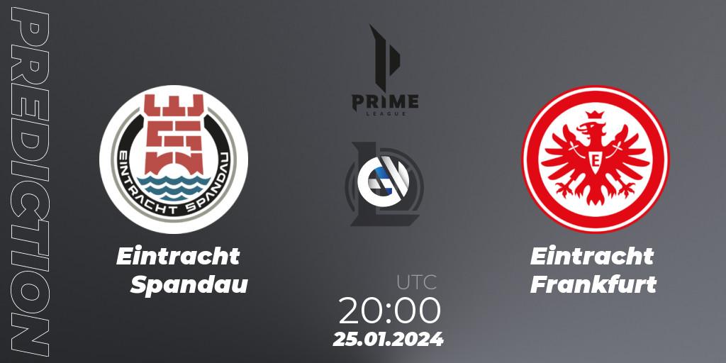Eintracht Spandau vs Eintracht Frankfurt: Match Prediction. 25.01.24, LoL, Prime League Spring 2024 - Group Stage