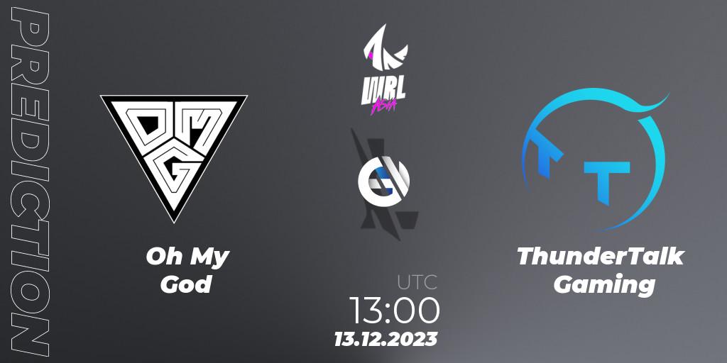 Oh My God vs ThunderTalk Gaming: Match Prediction. 13.12.23, Wild Rift, WRL Asia 2023 - Season 2 - Regular Season