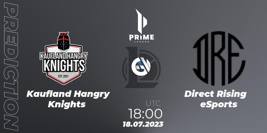 Kaufland Hangry Knights vs Direct Rising eSports: Match Prediction. 18.07.2023 at 20:00, LoL, Prime League 2nd Division Summer 2023