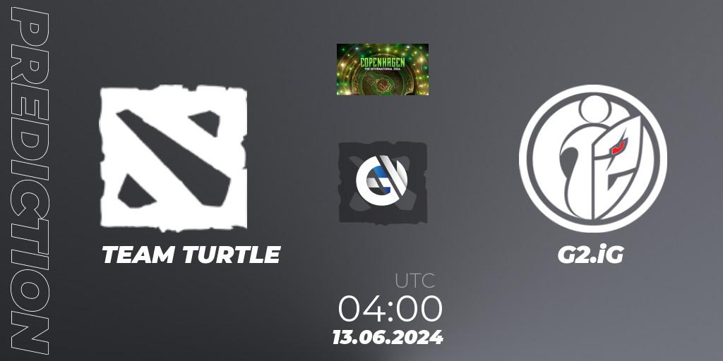 TEAM TURTLE vs G2.iG: Match Prediction. 13.06.2024 at 04:00, Dota 2, The International 2024 - China Closed Qualifier