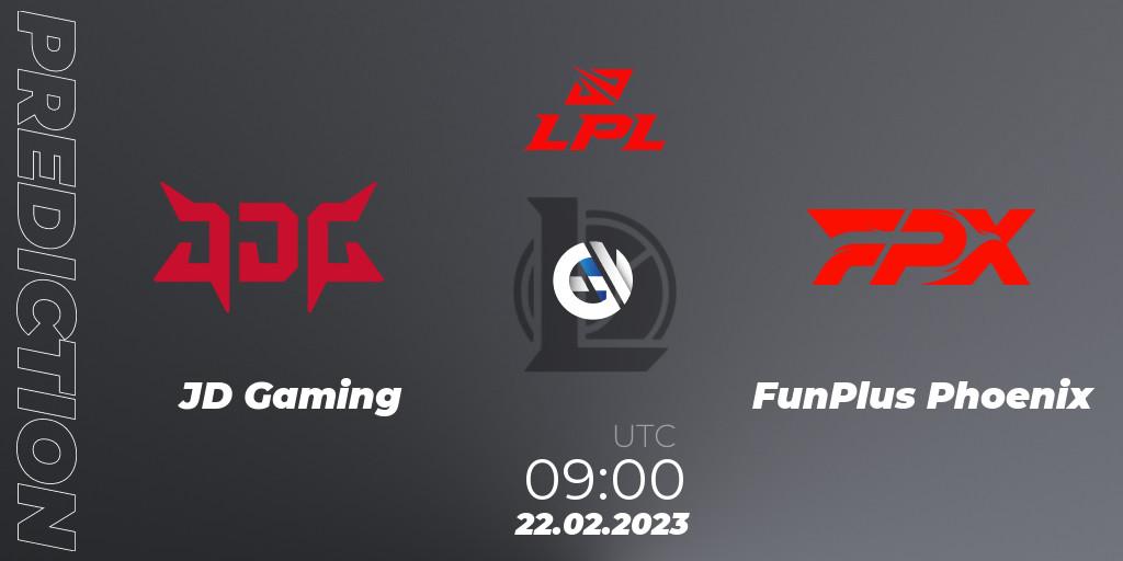 JD Gaming vs FunPlus Phoenix: Match Prediction. 22.02.23, LoL, LPL Spring 2023 - Group Stage