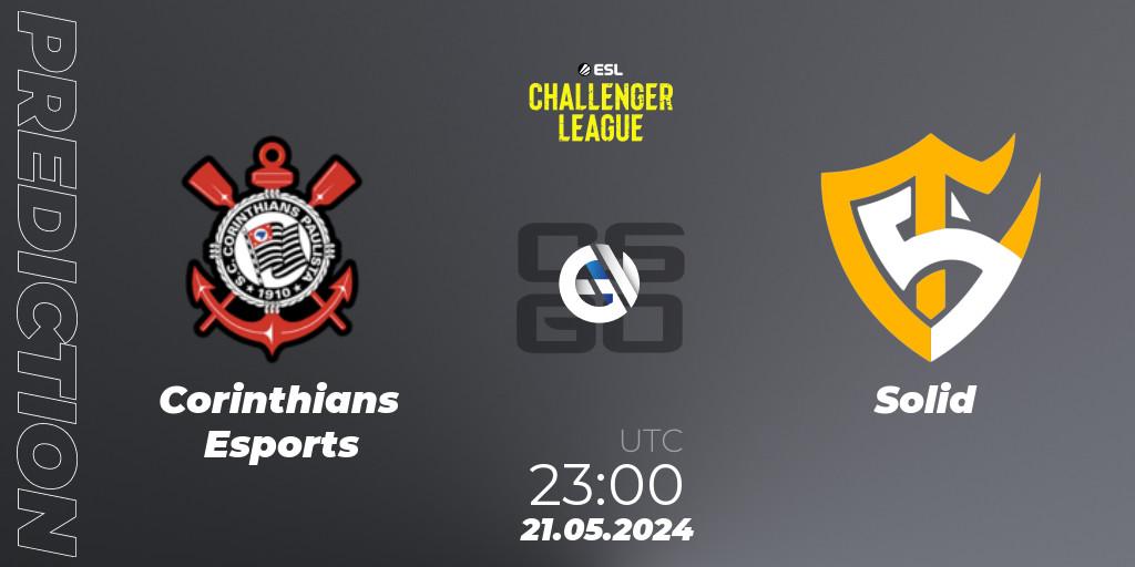 Corinthians Esports vs Solid: Match Prediction. 21.05.2024 at 23:00, Counter-Strike (CS2), ESL Challenger League Season 47: South America