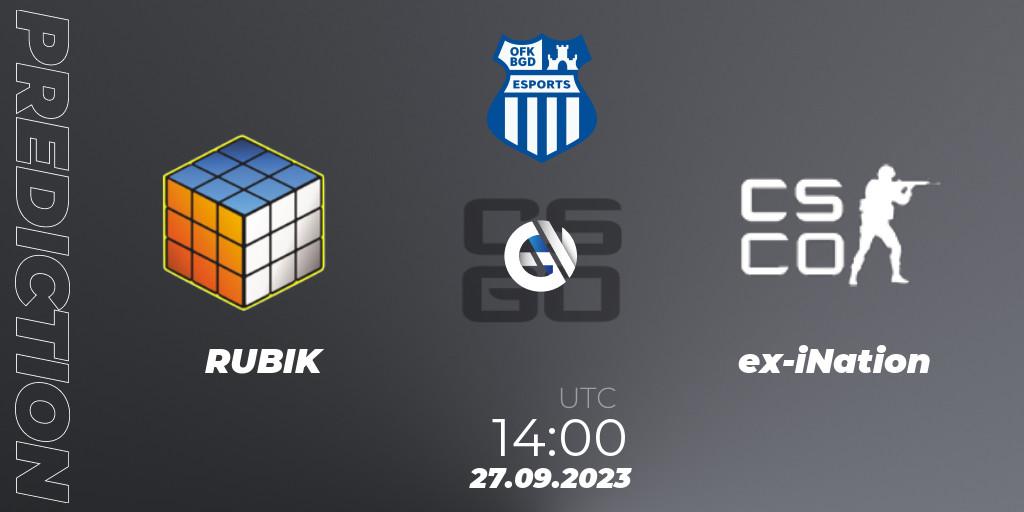RUBIK vs ex-iNation: Match Prediction. 27.09.23, CS2 (CS:GO), OFK BGD Esports Series #1