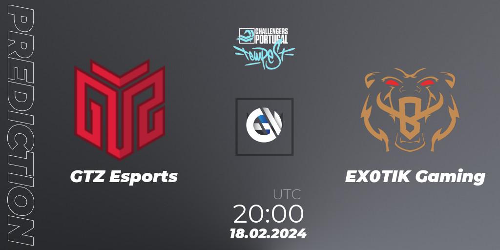 GTZ Esports vs EX0TIK Gaming: Match Prediction. 18.02.24, VALORANT, VALORANT Challengers 2024 Portugal: Tempest Split 1