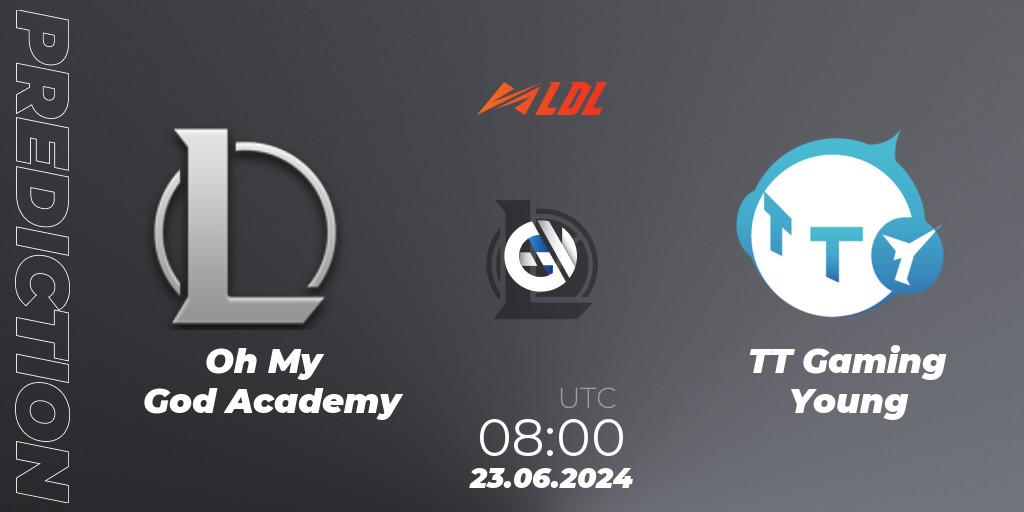 Oh My God Academy vs TT Gaming Young: Match Prediction. 23.06.2024 at 08:00, LoL, LDL 2024 - Stage 3