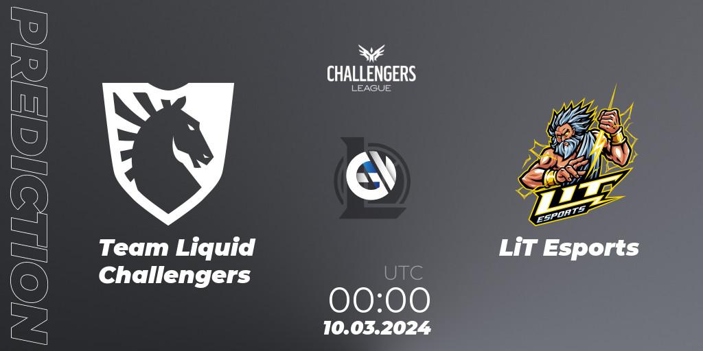 Team Liquid Challengers vs LiT Esports: Match Prediction. 10.03.24, LoL, NACL 2024 Spring - Group Stage