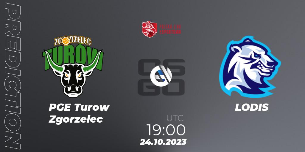 PGE Turow Zgorzelec vs LODIS: Match Prediction. 24.10.2023 at 19:00, Counter-Strike (CS2), Polska Liga Esportowa 2023: Split #3