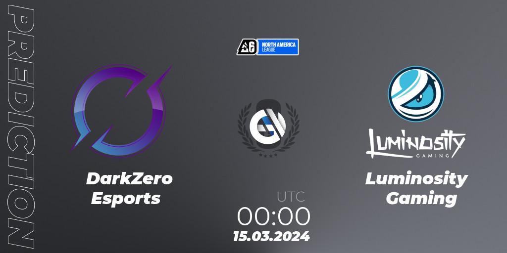DarkZero Esports vs Luminosity Gaming: Match Prediction. 29.03.24, Rainbow Six, North America League 2024 - Stage 1