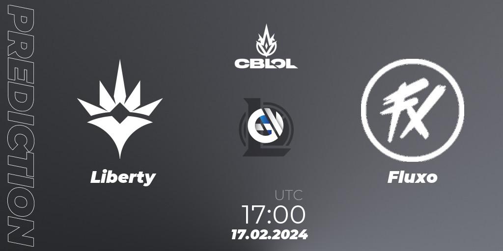 Liberty vs Fluxo: Match Prediction. 17.02.2024 at 17:00, LoL, CBLOL Split 1 2024 - Group Stage