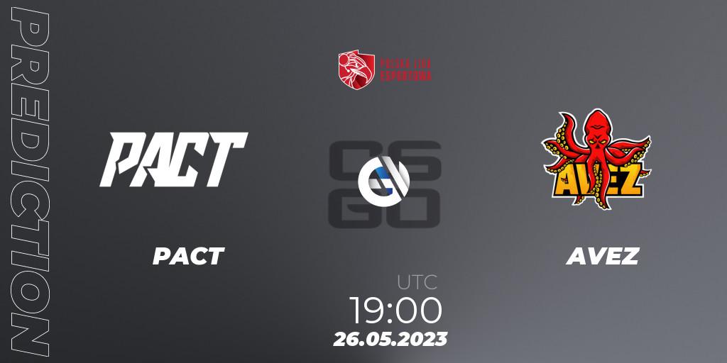 PACT vs AVEZ: Match Prediction. 26.05.23, CS2 (CS:GO), Polish Esports League 2023 Split 2