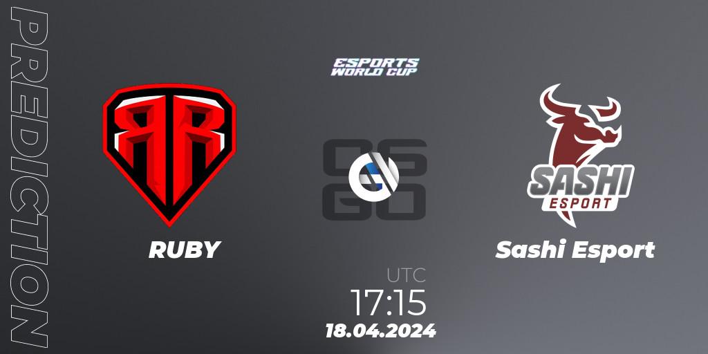 RUBY vs Sashi Esport: Match Prediction. 18.04.24, CS2 (CS:GO), Esports World Cup 2024: European Open Qualifier