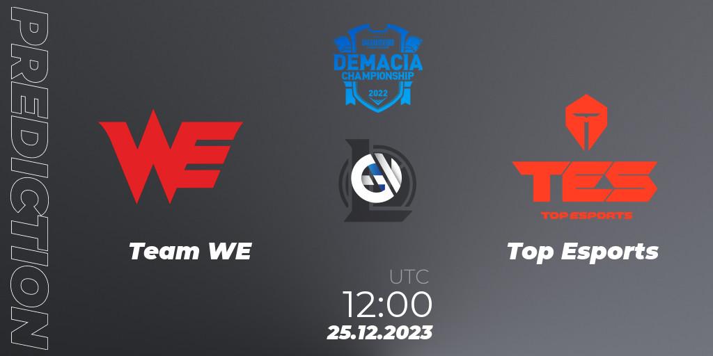 Team WE vs Top Esports: Match Prediction. 25.12.23, LoL, Demacia Cup 2023 Group Stage