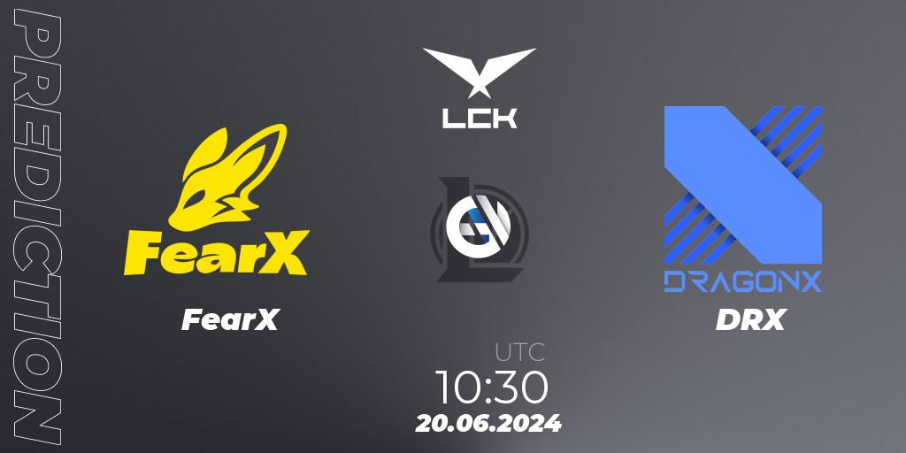 FearX vs DRX: Match Prediction. 03.08.2024 at 08:30, LoL, LCK Summer 2024 Group Stage