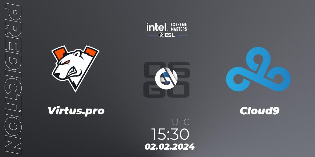 Virtus.pro vs Cloud9: Match Prediction. 02.02.2024 at 15:30, Counter-Strike (CS2), IEM Katowice 2024 Play-in