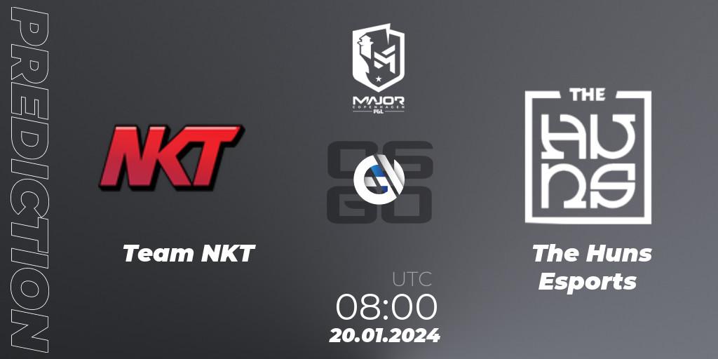 Team NKT vs The Huns Esports: Match Prediction. 20.01.2024 at 08:00, Counter-Strike (CS2), PGL CS2 Major Copenhagen 2024 East Asia RMR Closed Qualifier