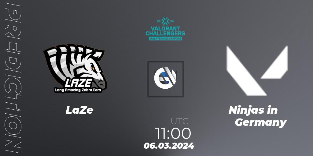 LaZe vs Ninjas in Germany: Match Prediction. 06.03.2024 at 11:00, VALORANT, VALORANT Challengers Malaysia & Singapore 2024: Split 1