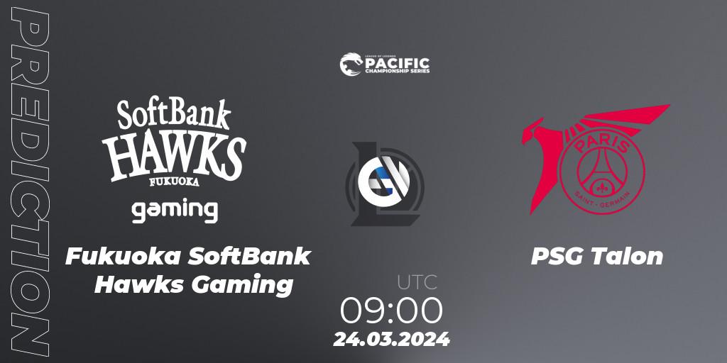 Fukuoka SoftBank Hawks Gaming vs PSG Talon: Match Prediction. 24.03.24, LoL, PCS Playoffs Spring 2024