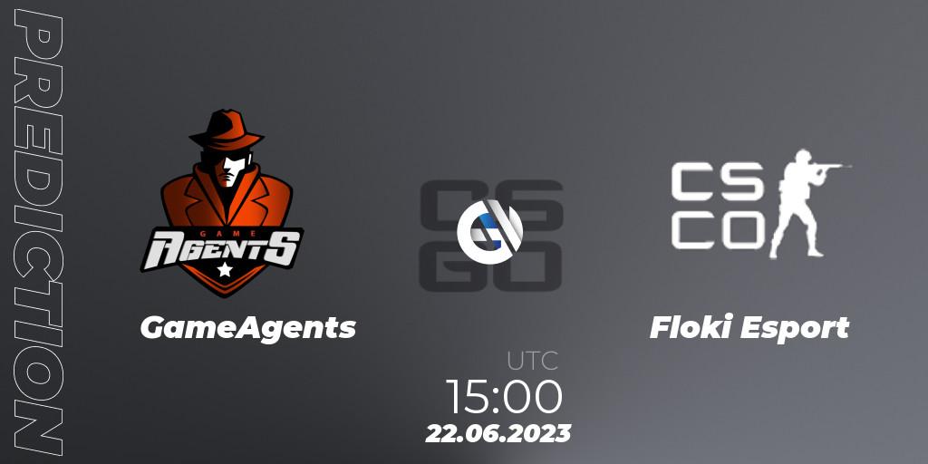 GameAgents vs Floki Esport: Match Prediction. 22.06.2023 at 15:00, Counter-Strike (CS2), Preasy Summer Cup 2023