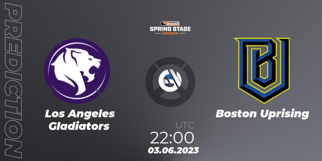 Los Angeles Gladiators vs Boston Uprising: Match Prediction. 03.06.23, Overwatch, OWL Stage Knockouts Spring 2023