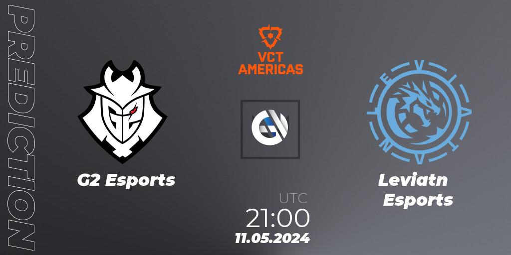 G2 Esports vs Leviatán Esports: Match Prediction. 11.05.2024 at 21:00, VALORANT, VCT 2024: Americas League - Stage 1