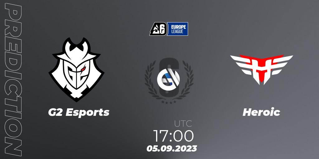 G2 Esports vs Heroic: Match Prediction. 05.09.2023 at 17:00, Rainbow Six, Europe League 2023 - Stage 2