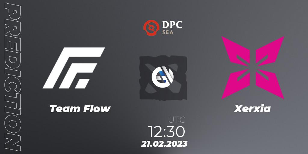 Team Flow vs Xerxia: Match Prediction. 21.02.23, Dota 2, DPC 2022/2023 Winter Tour 1: SEA Division II (Lower)