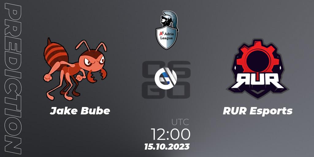 Jake Bube vs RUR Esports: Match Prediction. 15.10.23, CS2 (CS:GO), A1 Adria League Season 12