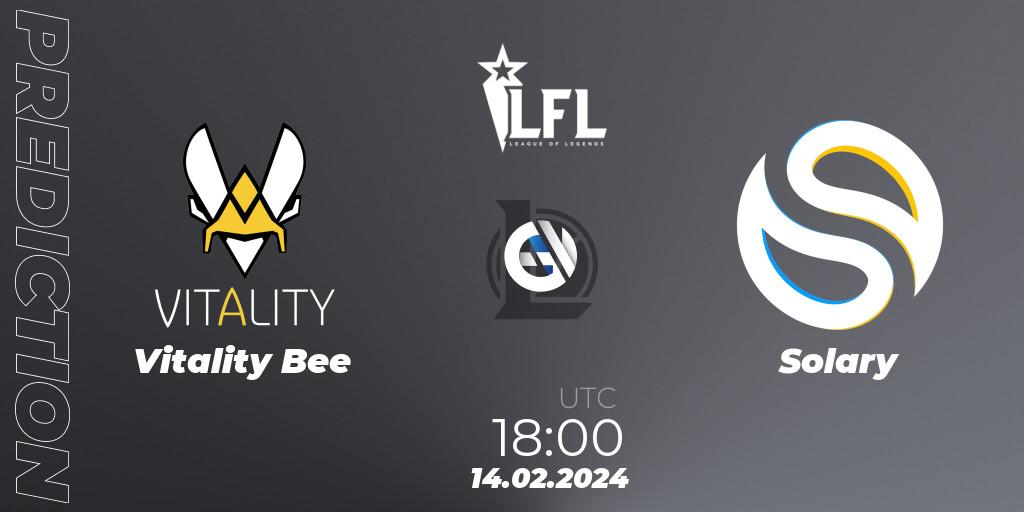 Vitality Bee vs Solary: Match Prediction. 14.02.24, LoL, LFL Spring 2024