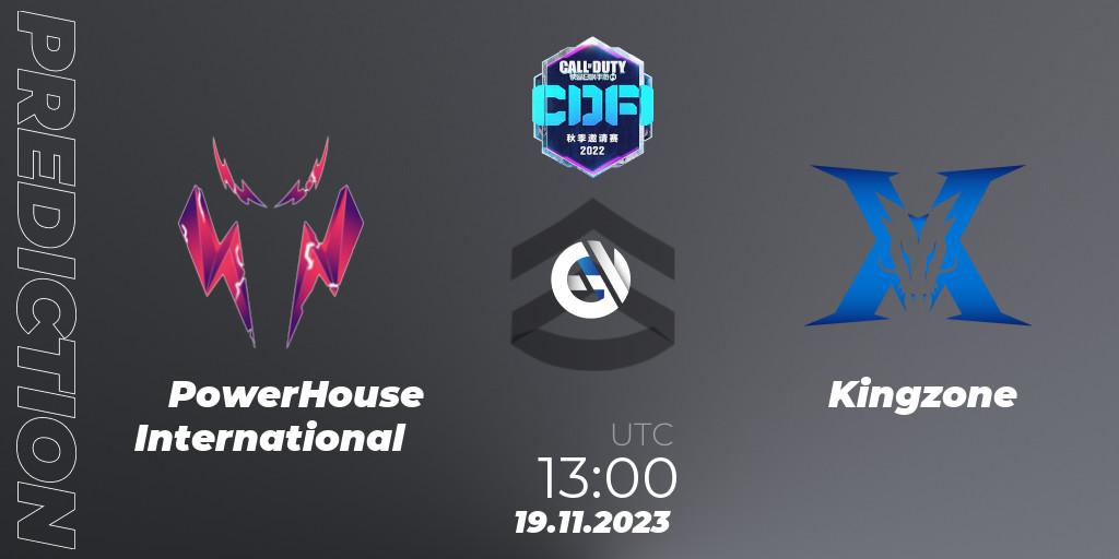 PowerHouse International vs Kingzone: Match Prediction. 19.11.2023 at 13:00, Call of Duty, CODM Fall Invitational 2023